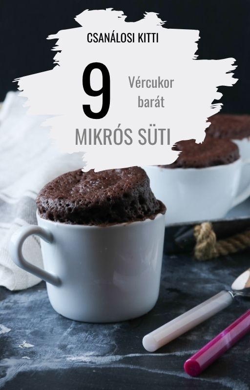 Vércukorbarát bögrés sütik